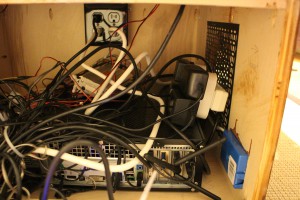 Windows 8 PC Under a mess of wires